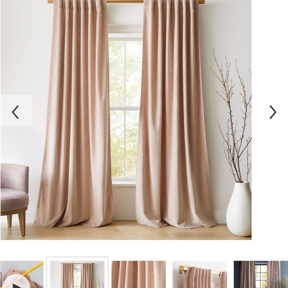 West Elm Accents West Elm Curtains Set Of 2 Worn Velvet Curtains Is